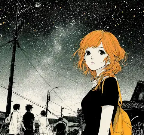 恋爱漫画专题封面，男女主角在樱花树下